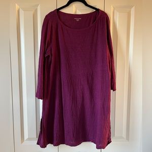 Purple linen Eileen Fisher tunic size medium